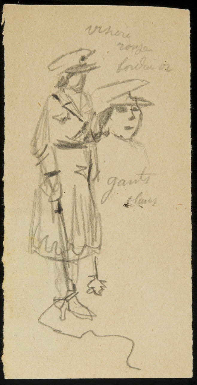 partie d'un ensemble de dessins Esquisse de personnage 1968.102.1655.2 Photo Mucem