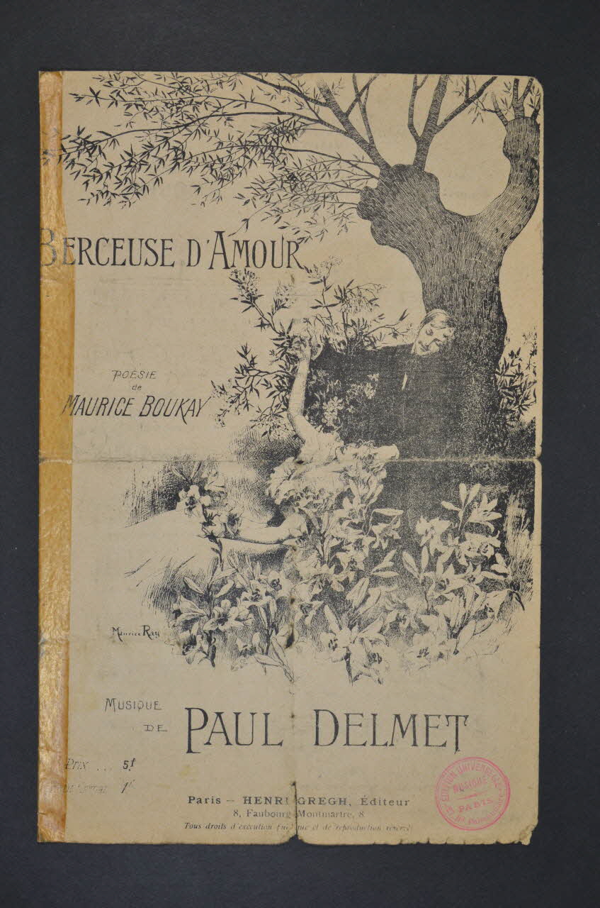 Paul Delmet ; Maurice Boukay ; Fernand Danel ; Joseph Rico ; Henri Gregh chanson petit format Île-de-France, France 1906 1965.151.22.1-2 Photo Mucem