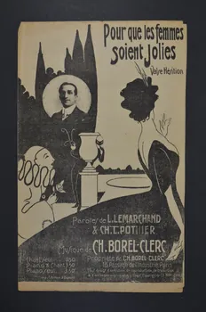 Charles-Louis Pothier ; Louis Lemarchand ; Charles Borel-Clerc chanson petit format 1922 1966.148.6  Photo Mucem