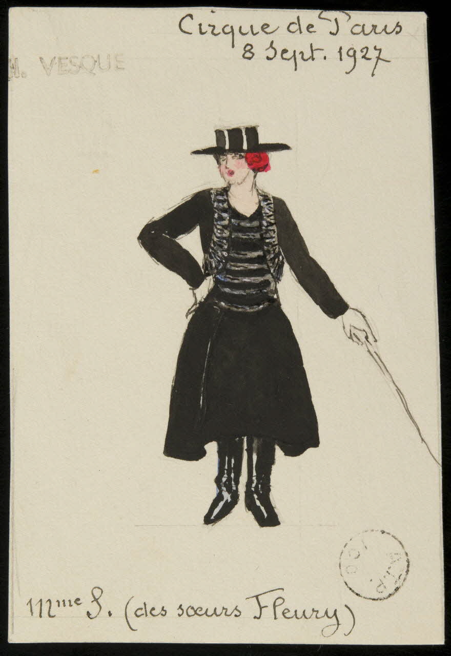 partie d'un ensemble de dessins Mme S. (des soeurs Fleury) 1968.102.1661.1 Photo Mucem