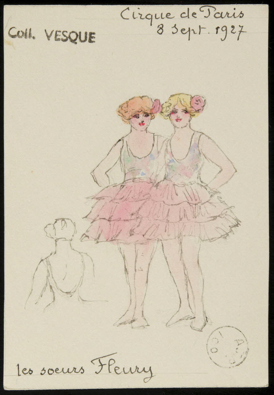 partie d'un ensemble de dessins Les soeurs Fleury 1968.102.1661.2 Photo Mucem