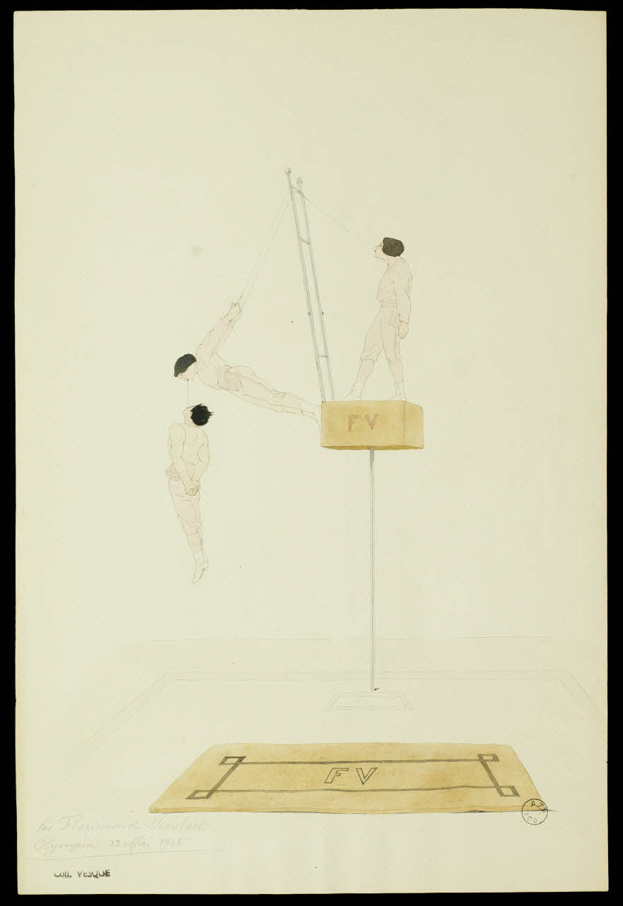 partie d'un ensemble de dessins les Florimond Vervloët 1968.102.1671.2 Photo Mucem