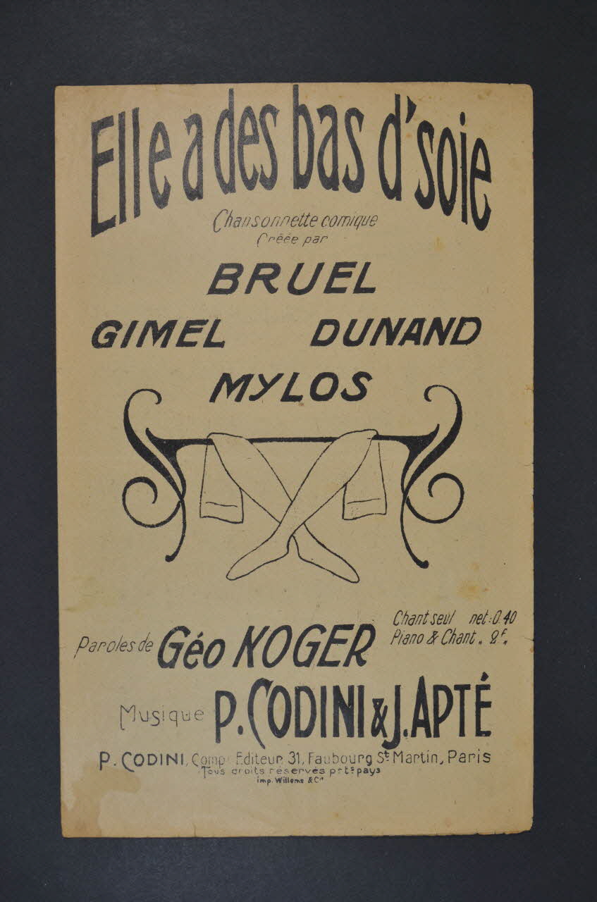 chanson petit format 1966.148.9 Photo Mucem