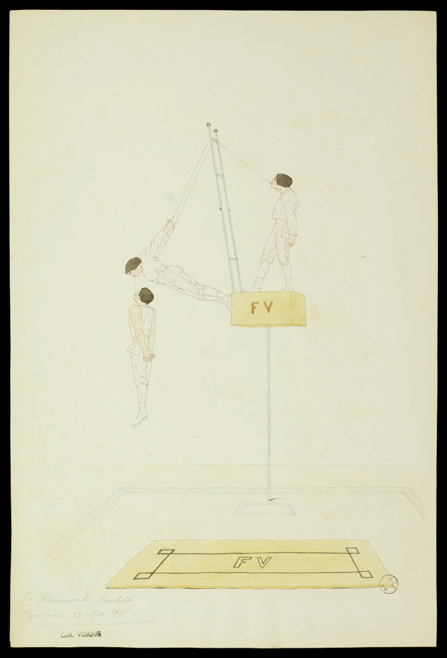 partie d'un ensemble de dessins les Florimond - Vervloët  Olympia 1968.102.1675.2 Photo Mucem