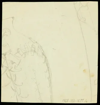 partie d'un ensemble de dessins Homme portant un grand chapeau à fleurs 1968.102.1677.4  Photo Mucem