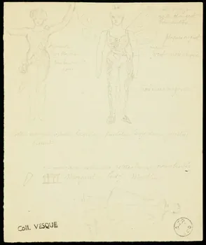 partie d'un ensemble de dessins Femmes en costume de scène 1968.102.1677.5 Photo Mucem