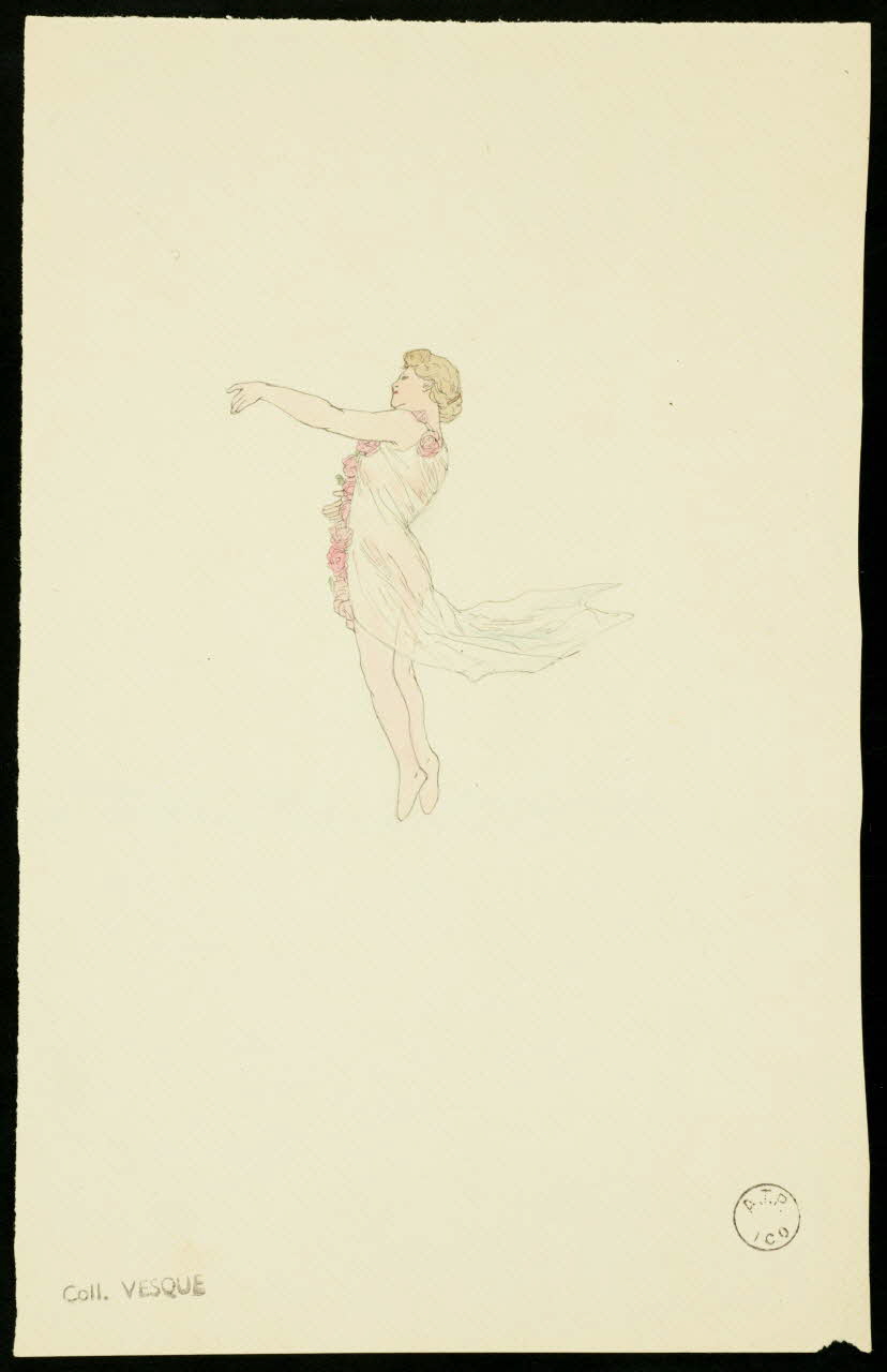 partie d'un ensemble de dessins Femme portant une robe en voile transparent 1968.102.1677.7 Photo Mucem