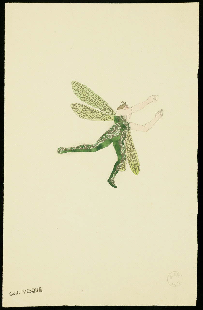 partie d'un ensemble de dessins Acrobate en tenue de libellule 1968.102.1677.8 Photo Mucem