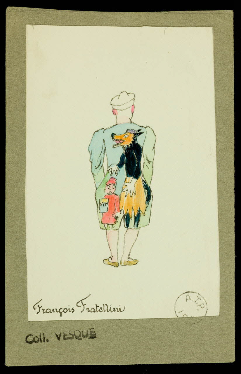 partie d'un ensemble de dessins François Fratellini 1968.102.1694.2 Photo Mucem