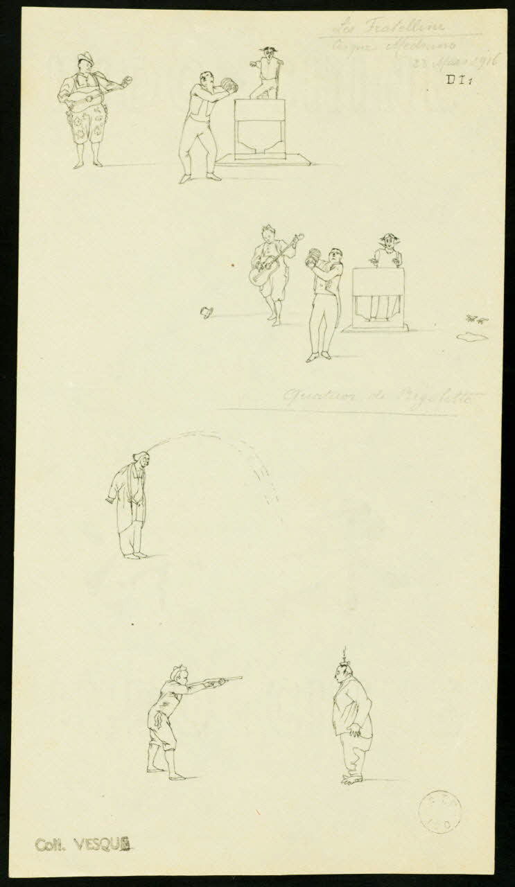 partie d'un ensemble de dessins Les Fratellini 1968.102.1694.6 Photo Mucem