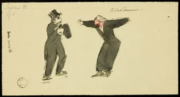 partie d'un ensemble de dessins Albert dansant 1968.102.1696.10 Photo Mucem