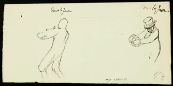 partie d'un ensemble de dessins Dans la Java 1968.102.1696.17 Photo Mucem