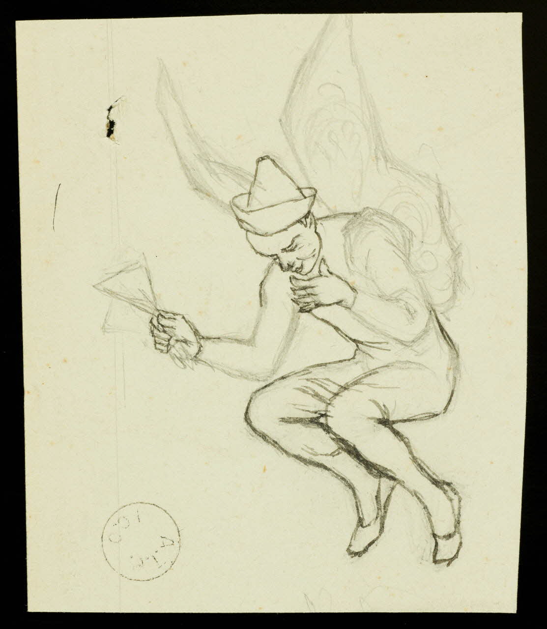 partie d'un ensemble de dessins Homme avec des ailes 1968.102.1696.5 Photo Mucem