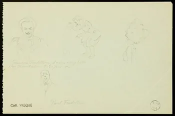 partie d'un ensemble de dessins François et Paul Fratellini 1968.102.1697.15 Photo Mucem