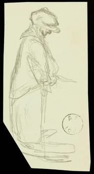 partie d'un ensemble de dessins Esquisse de clown 1968.102.1697.4 Photo Mucem