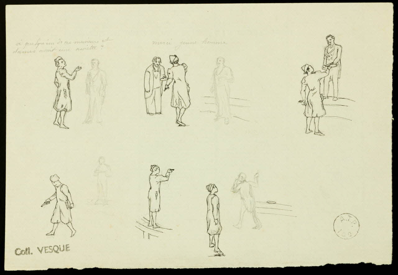 partie d'un ensemble de dessins Fratellini 1968.102.1698.4 Photo Mucem