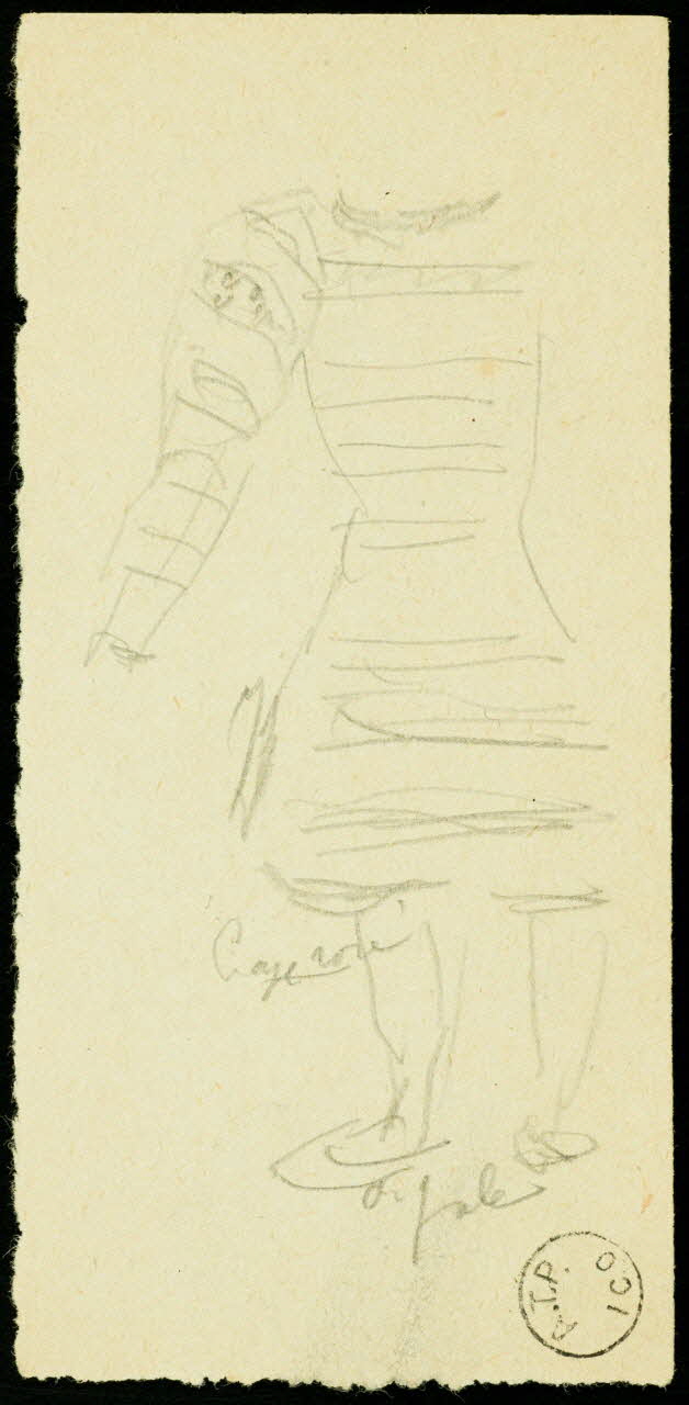 partie d'un ensemble de dessins François en manteau 1968.102.1702.60 Photo Mucem