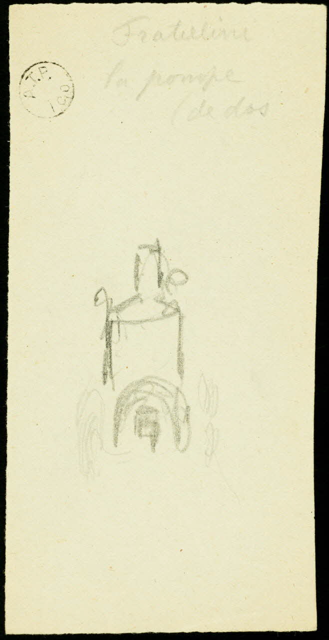 partie d'un ensemble de dessins Fratellini la pompe de dos 1968.102.1704.19 Photo Mucem