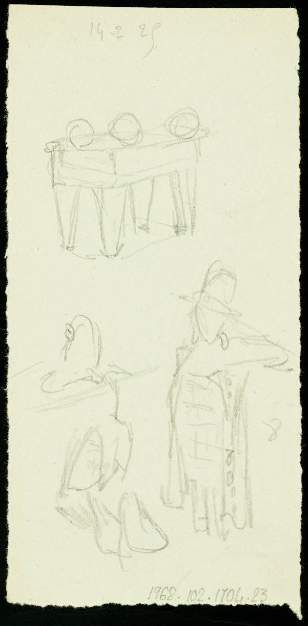 partie d'un ensemble de dessins Personnage 1968.102.1704.23 Photo Mucem