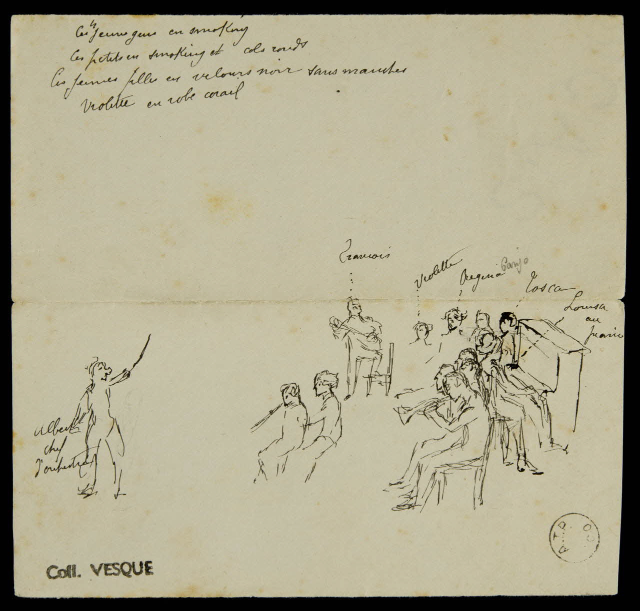 partie d'un ensemble de dessins Ces jeunes gars en smoking 1968.102.1706 Photo Mucem