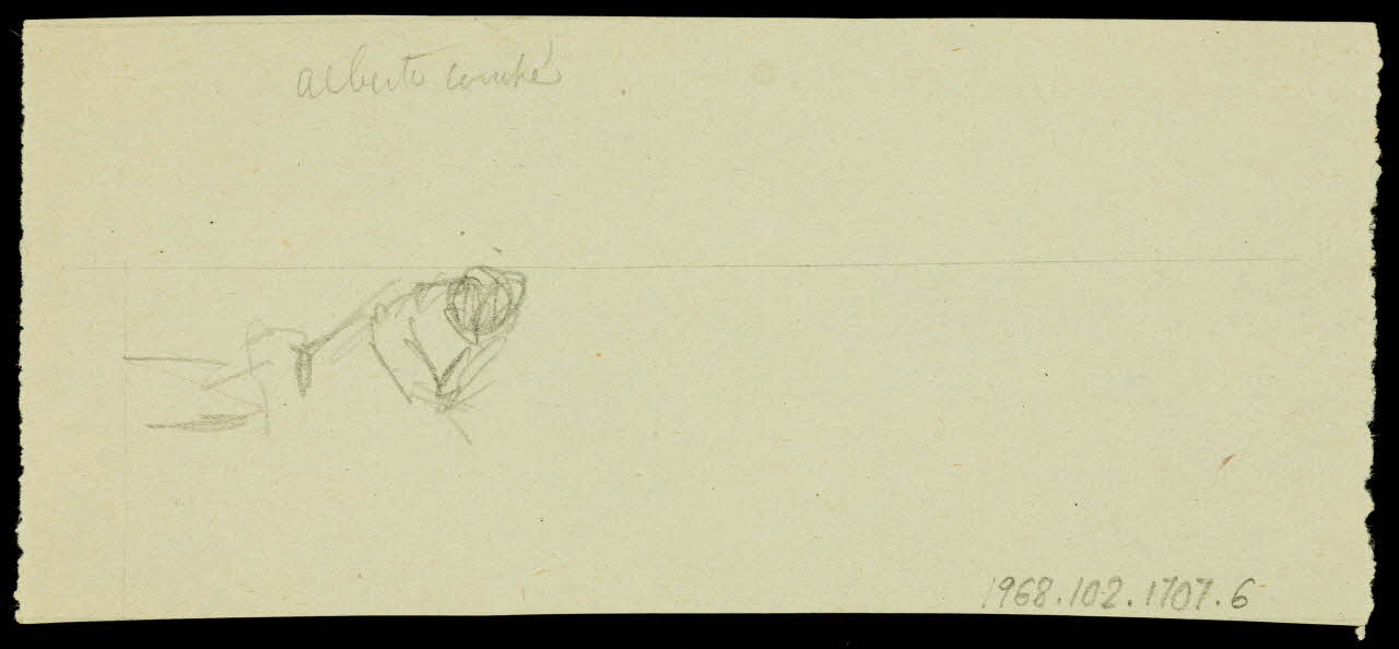 partie d'un ensemble de dessins Alberto couché 1968.102.1707.6 Photo Mucem