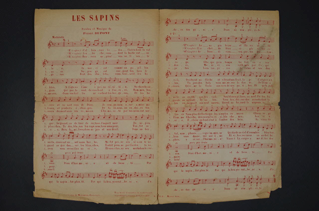 chanson petit format 1966.151.7 Photo Mucem