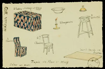 partie d'un ensemble de dessins Tapis de Fred et May 1968.102.1714.1 Photo Mucem