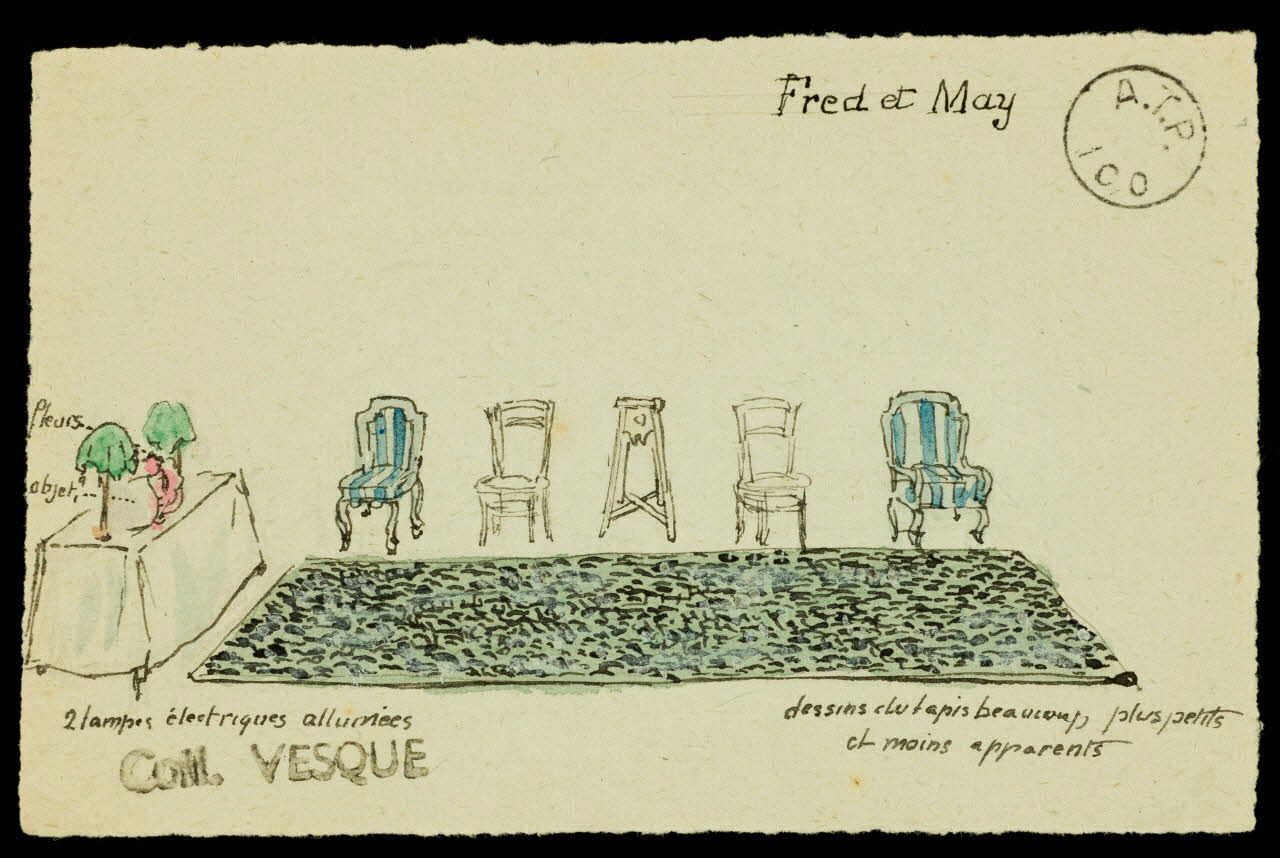 partie d'un ensemble de dessins Fred et May 1968.102.1714.2 Photo Mucem