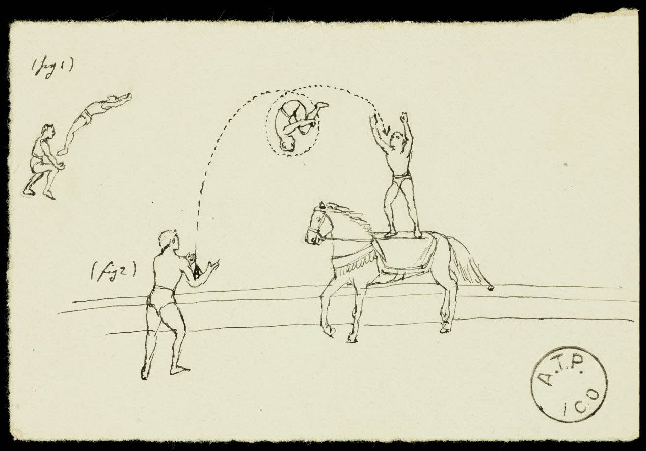 partie d'un ensemble de dessins Voltige 1968.102.1718.5 Photo Mucem