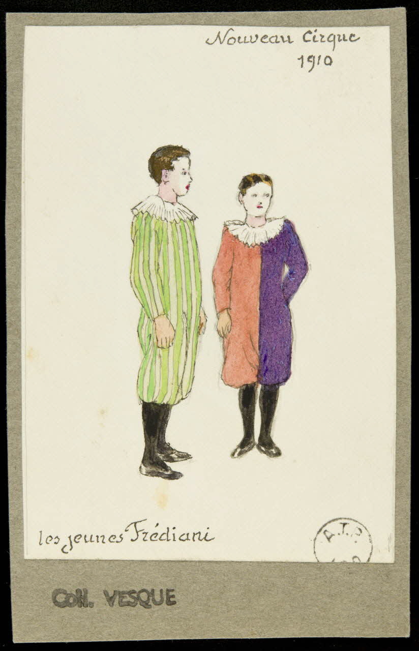 partie d'un ensemble de dessins Nouveau Cirque  1910  les jeunes Frédiani 1968.102.1719.11 Photo Mucem