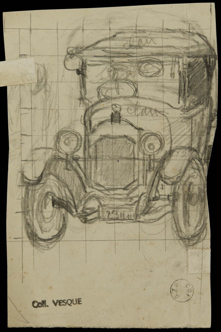 partie d'un ensemble de dessins Voiture 1968.102.1720.1 Photo Mucem