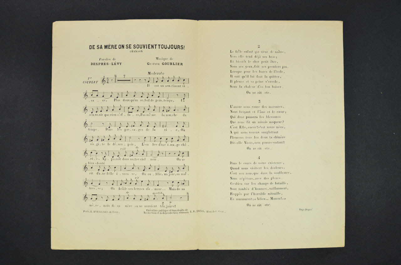 chanson petit format 1965.151.39 Photo Mucem