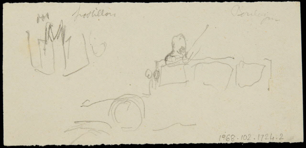 partie d'un ensemble de dessins Homme dans un véhicule 1968.102.1724.2 Photo Mucem