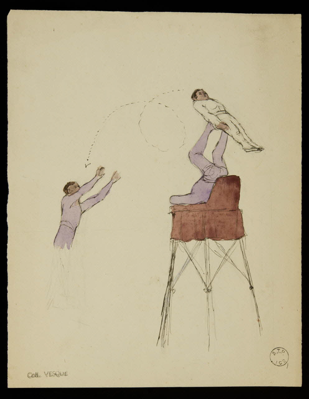 partie d'un ensemble de dessins Acrobates 1968.102.1732.2 Photo Mucem