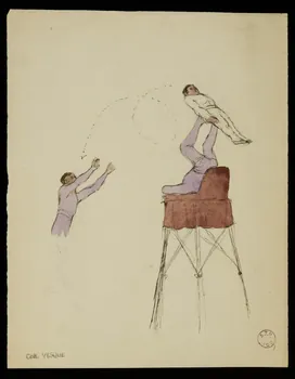 partie d'un ensemble de dessins Acrobates 1968.102.1732.2  Photo Mucem