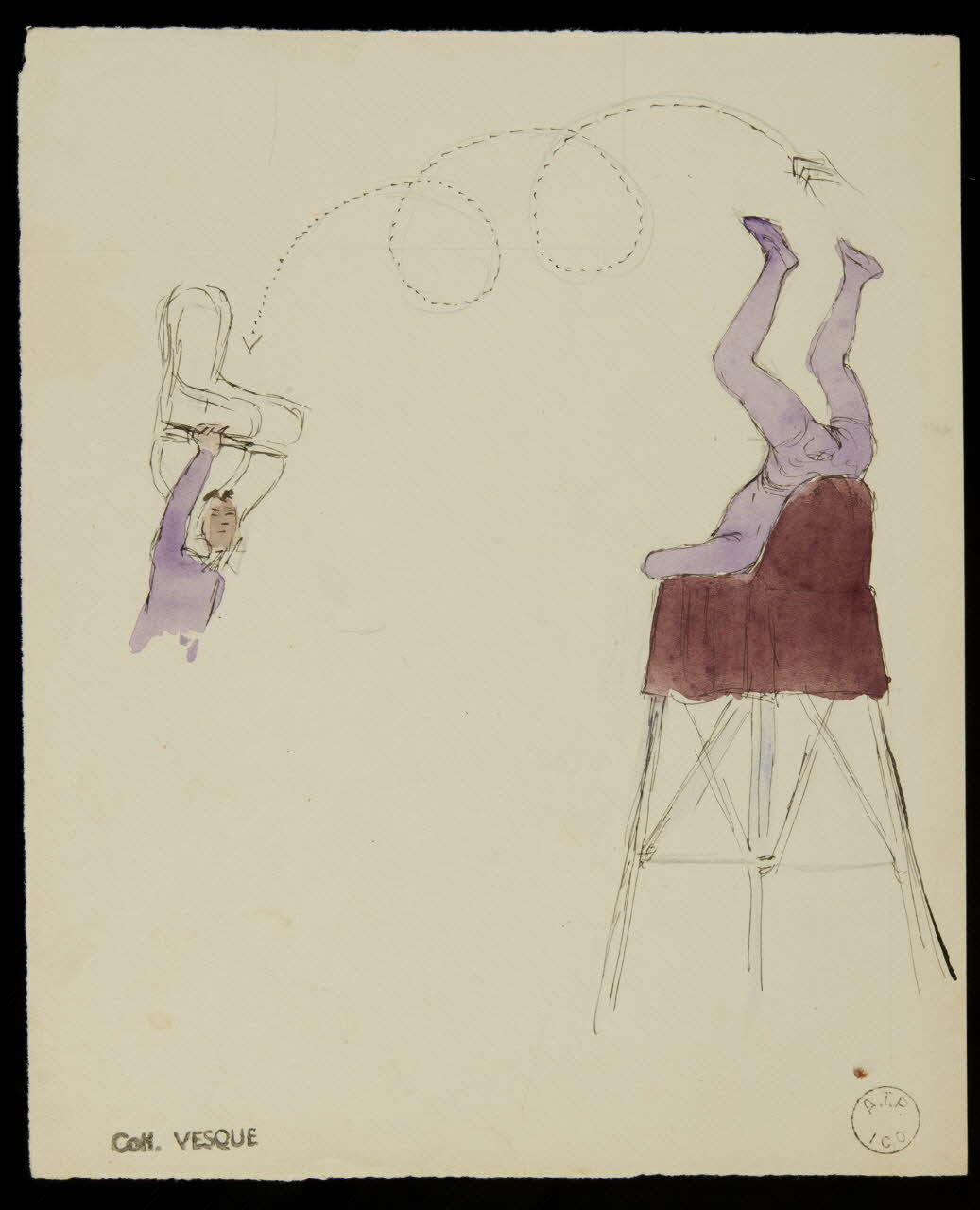 partie d'un ensemble de dessins Acrobates 1968.102.1732.3 Photo Mucem