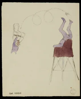 partie d'un ensemble de dessins Acrobates 1968.102.1732.3  Photo Mucem