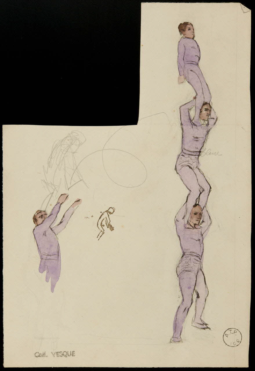 partie d'un ensemble de dessins Acrobates 1968.102.1732.4 Photo Mucem