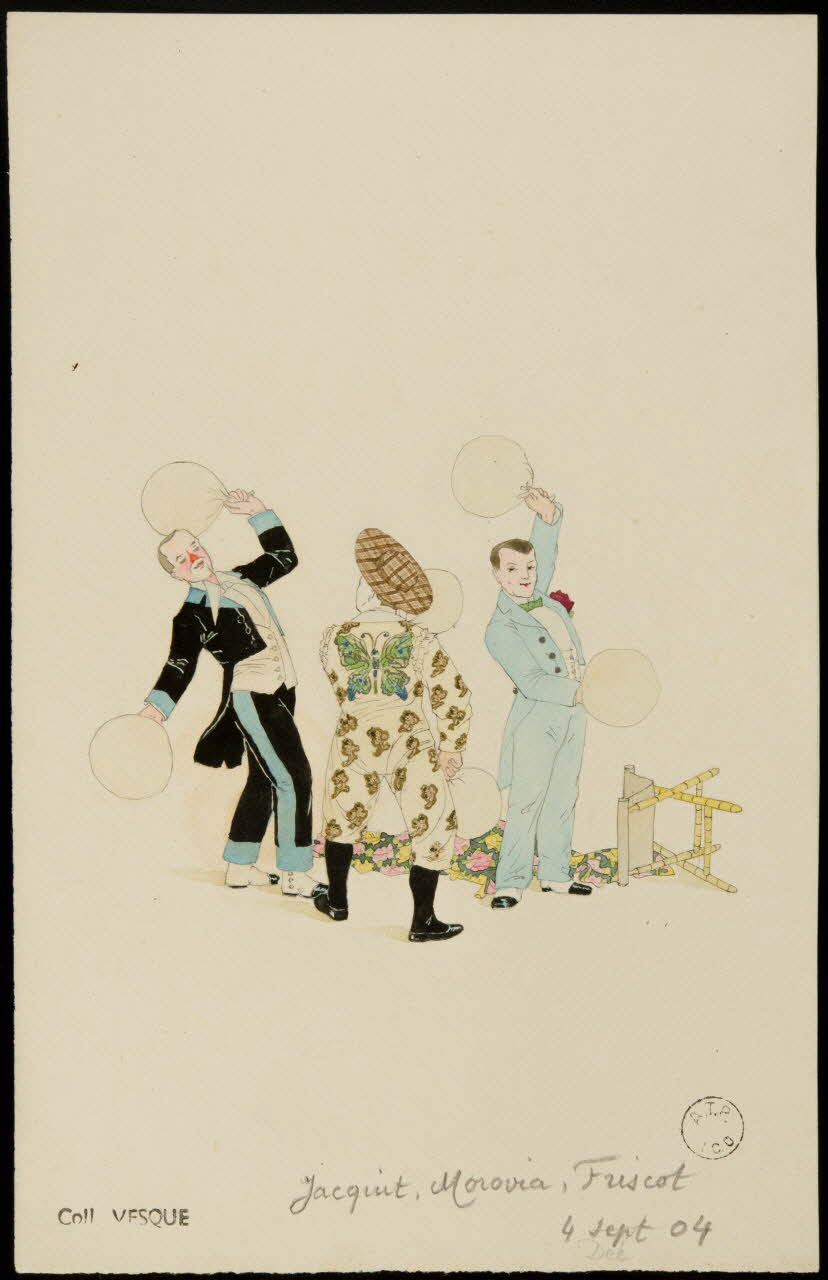 partie d'un ensemble de dessins Jacquit, Morovia, Friscot 1968.102.1737.1 Photo Mucem