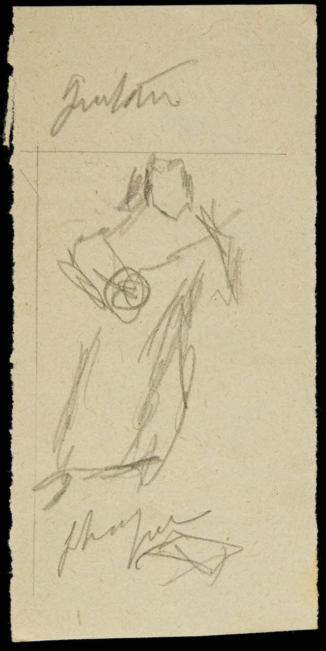 partie d'un ensemble de dessins Esquisse 1968.102.1745.3 Photo Mucem