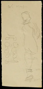 partie d'un ensemble de dessins Esquisses de costume 1968.102.1745.6 Photo Mucem