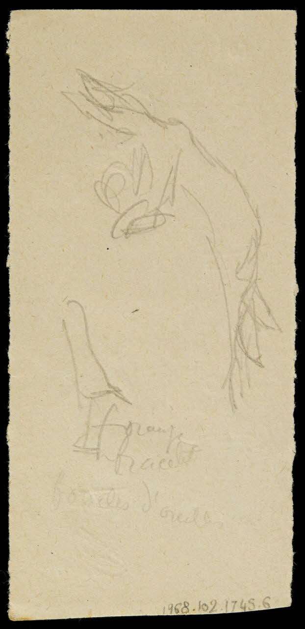 partie d'un ensemble de dessins Esquisses de costume 1968.102.1745.6 Photo Mucem