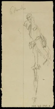partie d'un ensemble de dessins Croquis d'équilibristes 1968.102.1747.9  Photo Mucem