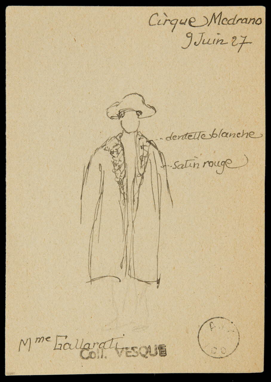 partie d'un ensemble de dessins Mme Gallarati 1968.102.1754.1 Photo Mucem