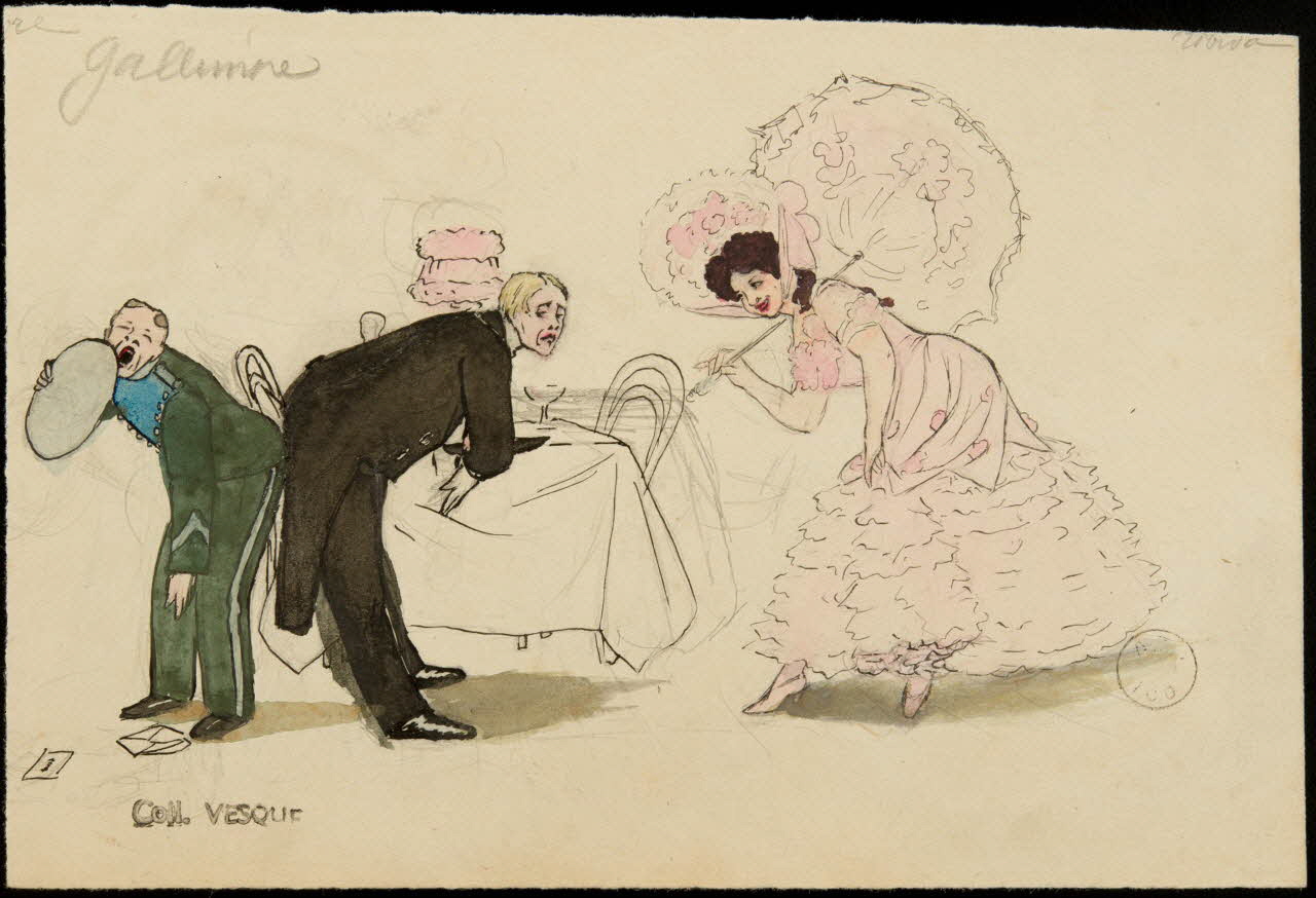 partie d'un ensemble de dessins Gallemine 1968.102.1755 Photo Mucem