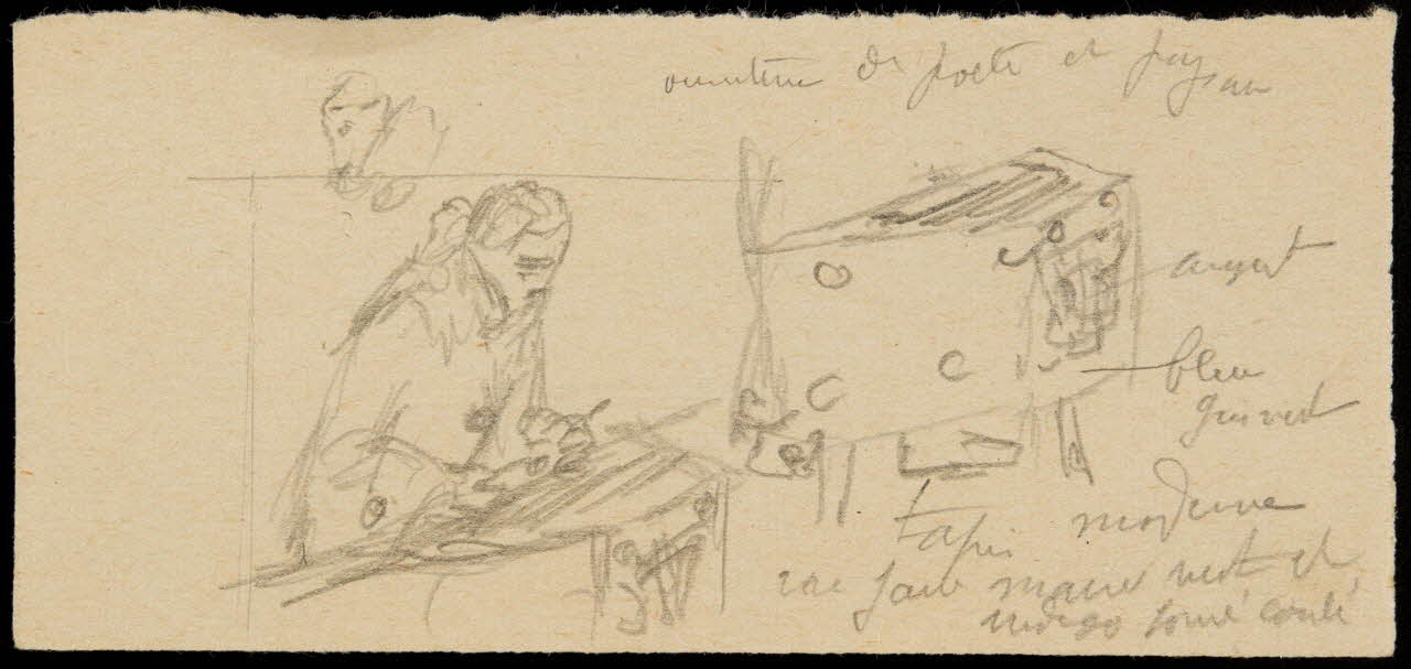 partie d'un ensemble de dessins Ebauche de dessin 1968.102.1759.5 Photo Mucem