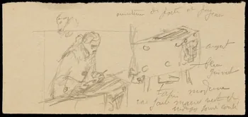 partie d'un ensemble de dessins Ebauche de dessin 1968.102.1759.5  Photo Mucem