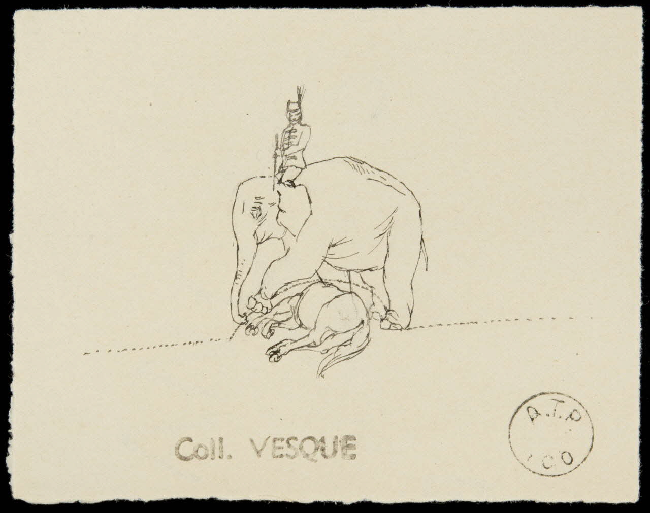 partie d'un ensemble de dessins Leonard Gauthier 1968.102.1764.3 Photo Mucem