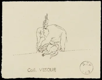 partie d'un ensemble de dessins Leonard Gauthier 1968.102.1764.3 Photo Mucem