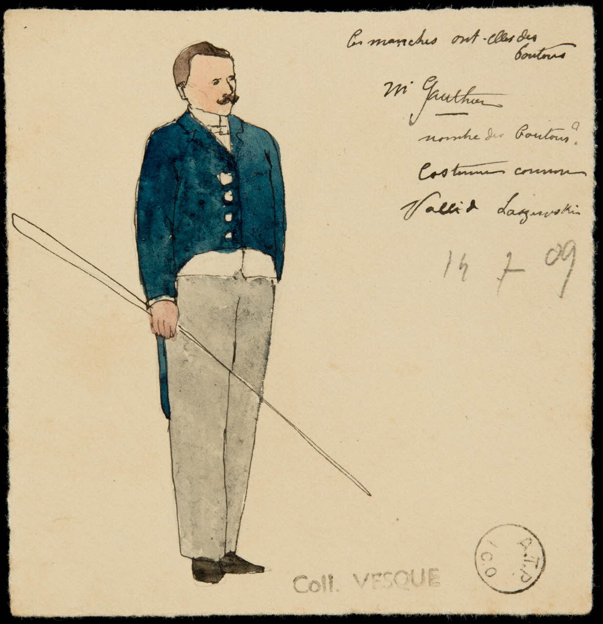 partie d'un ensemble de dessins Mr Gauthier 1968.102.1764.4 Photo Mucem